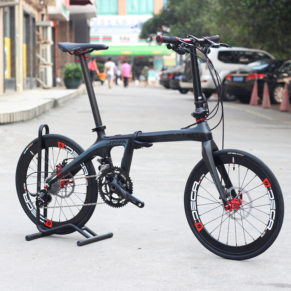 java carbon folding bike