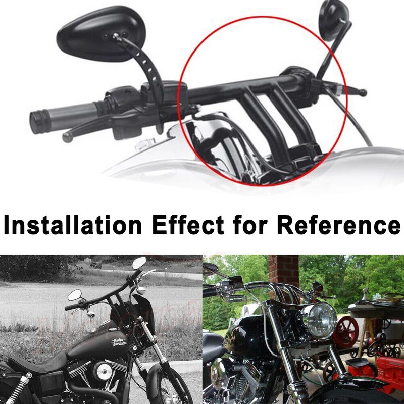 11/4" Chrome TBar Motorcycle Drag Riser Handlebar For Harley Dyna Wide Glide eBay