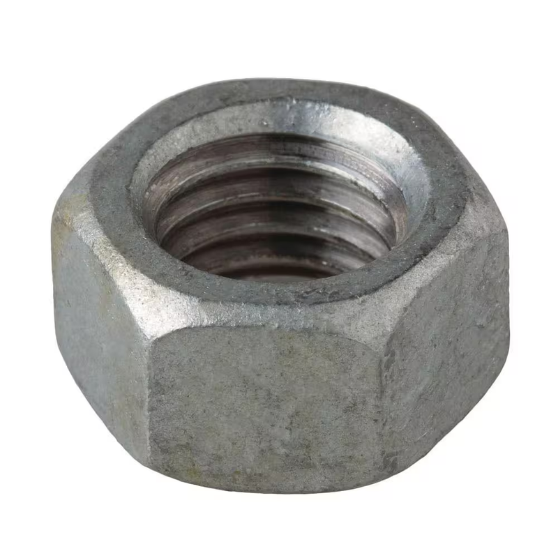 Hex Nuts Galvanized Steel Coarse Thread Metal Wood Fastener Hardware 50 Pack