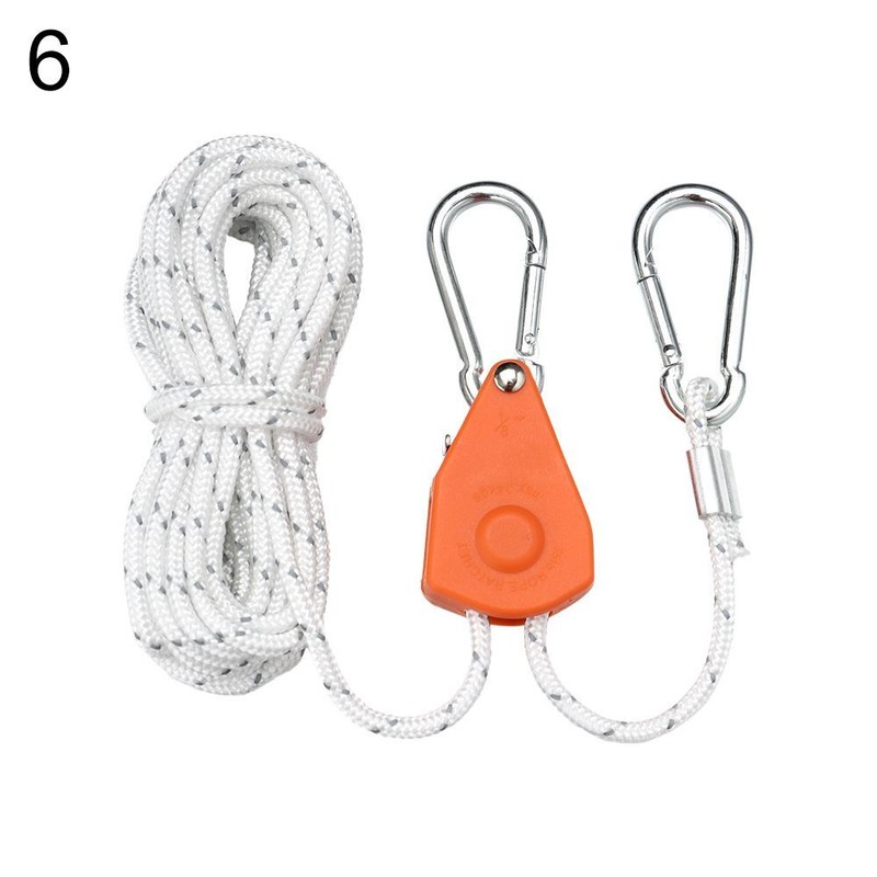 Adjustable Rope Fastener Fixed Buckle Pulley Ratchet Hangers Tent Rope Tensione