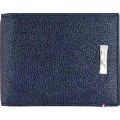 Pre-owned St Dupont S.t. Dupont Grain Blue 6 Credit Card Billfold, 180270