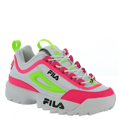 

Женские кроссовки Fila Disruptor II Premium Sneaker, White/pink/green