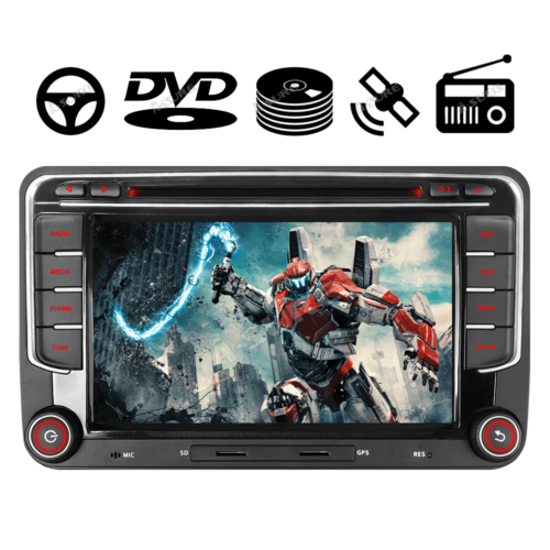2 DIN Autoradio GPS NAVI CD DVD DAB+ FM AM für VW Golf Passat B6 3C Touran Skoda