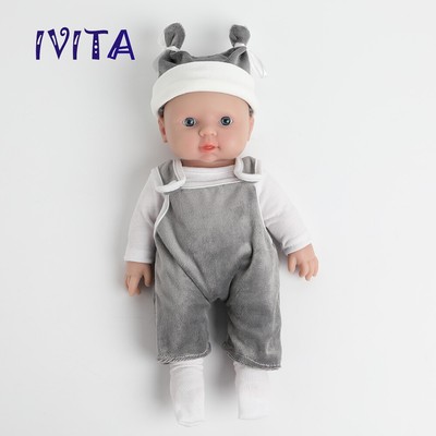 IVITA 12'' Floppy Silicone Reborn Baby Girl and Boy Soft  Silicone Doll