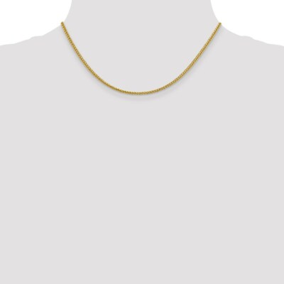 Pre-owned Superdealsforeverything Real 14kt 2.35mm Semi-solid 3-wire Wheat Chain; 16 Inch In Yellow