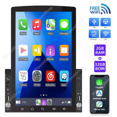 Android 13.0 2Din Car Stereo GPS WIFI 10.1'' Vertical Touch Screen Radio Player