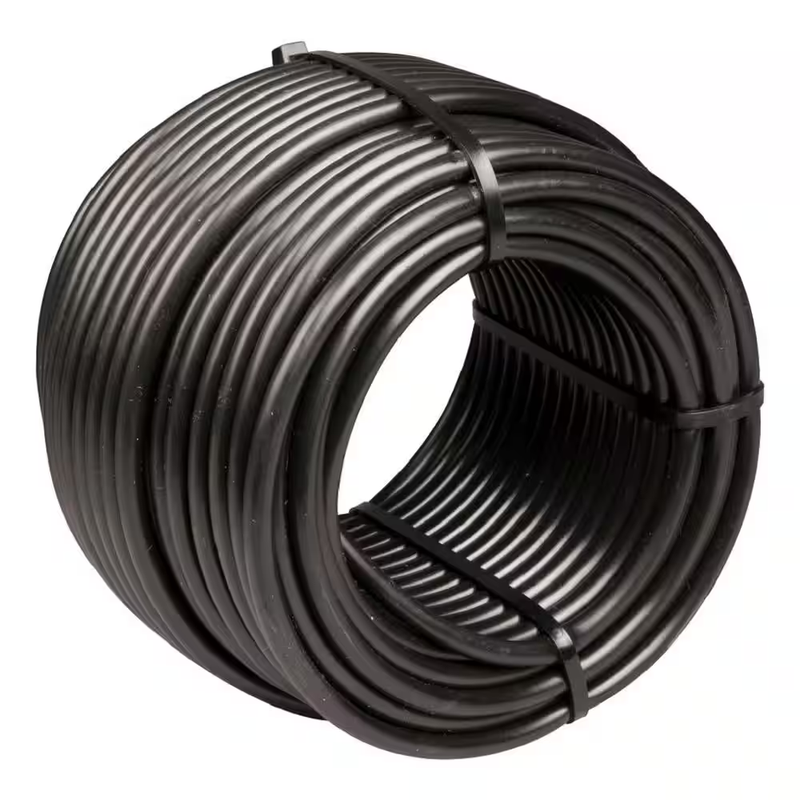 Rain Bird 1/4 Inch Drip Irrigation Tubing 100 Ft Blank Distribution Hose Black