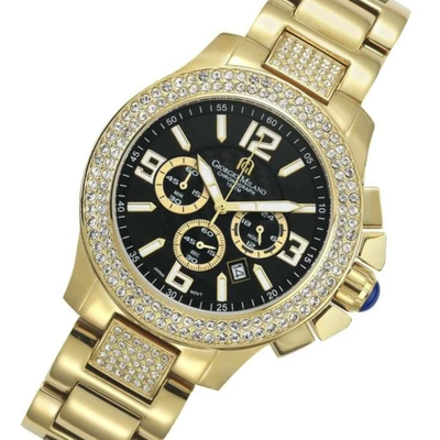 GIORGIO MILANO GIORGIO MILANO GOLD STAINLESS STEEL BLACK DIAL UNISEX WATCH - 839SG03