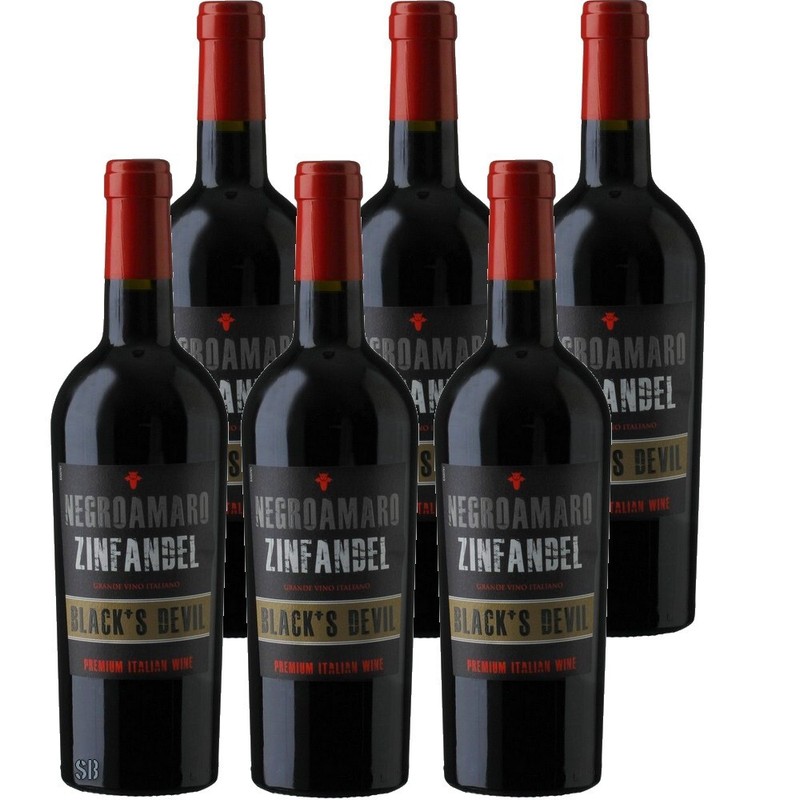 Blacks Devil Negroamaro Zinfandel Italia Rotwein 15% Vol 75cl 6 X 75cl