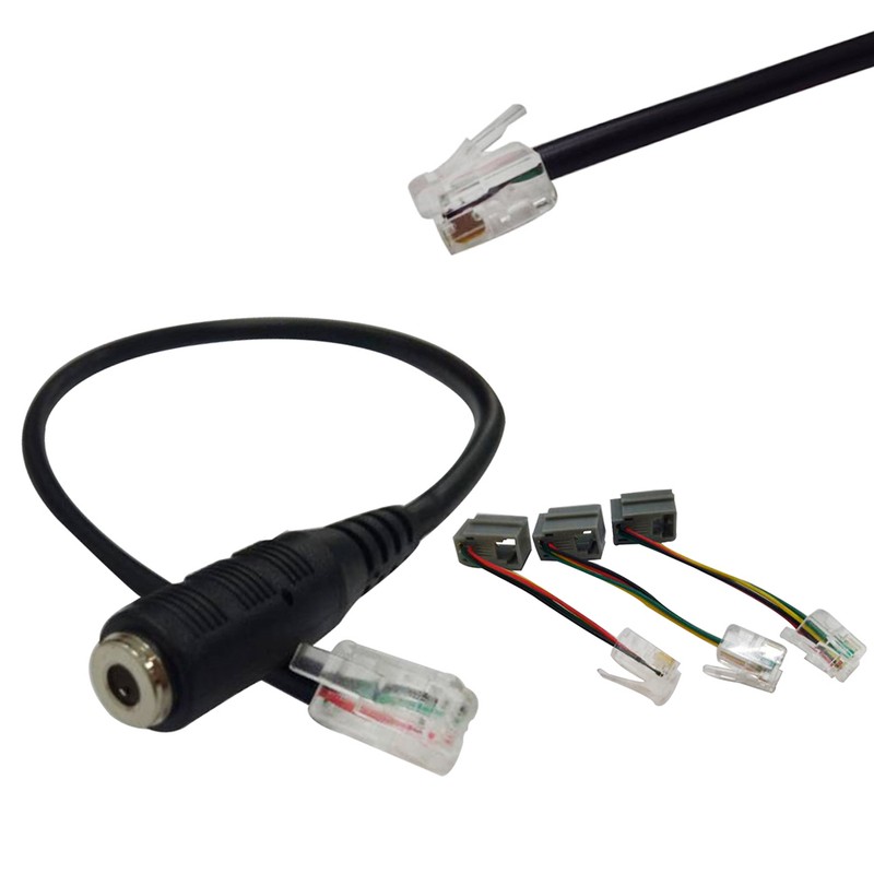 3.5mm Female to 4P4C RJ9 Male Headset Jack Phone Audio ... phone audio jack wiring 