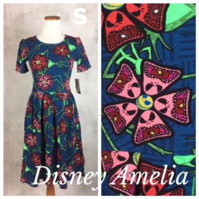 SMALL LuLaRoe DISNEY Amelia pink blue jack skellington nightmare before xmas NWT