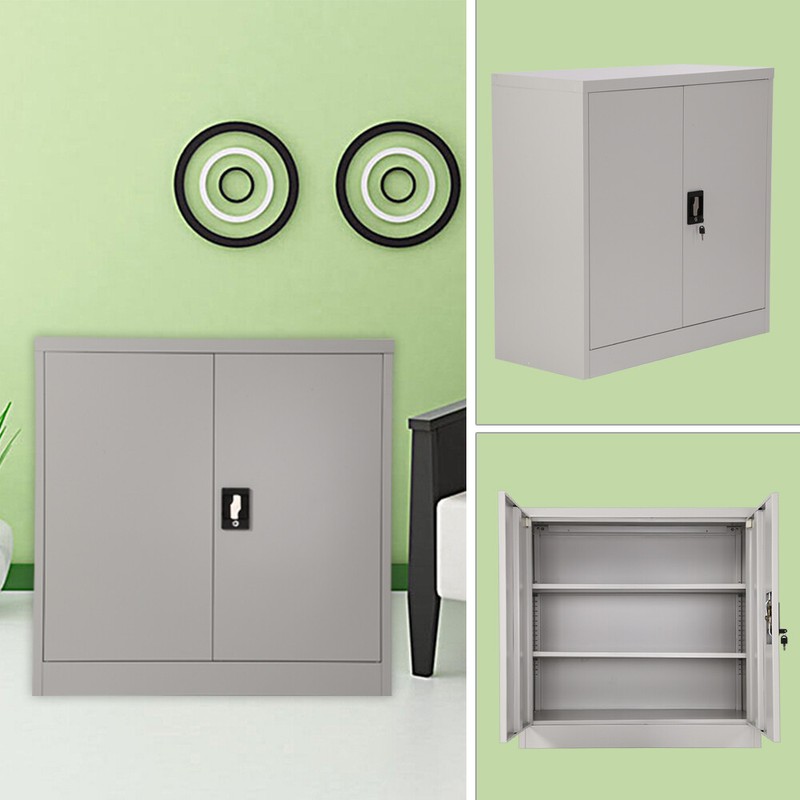 90cm Office Storage Cupboard Metal Filing Cabinet Tool Organiser