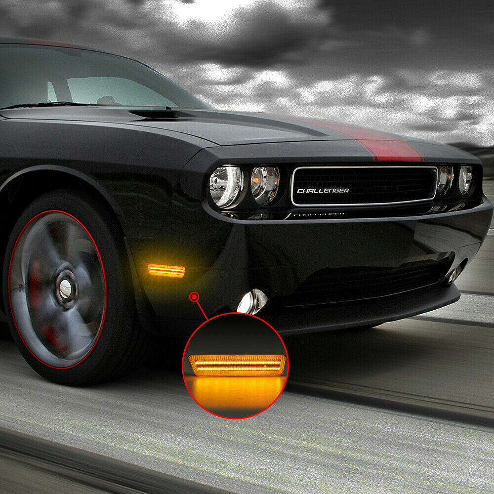 2x Front Fender LED Side Marker Signal Light 20082014 For Dodge