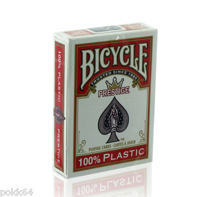Gioco Di 52 Carte Poker Bicycle Prestige 100% Plastica 54 Carte Rosso 441005
