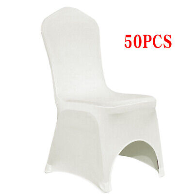 10/20/50/100 White Spandex Stretch Folding Chair Covers Wedding Party Banquet