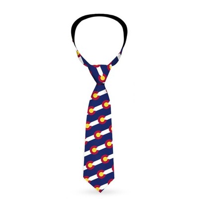 Necktie Standard - Colorado Flag Logo Stripe Blue/Wh (Importación USA) ACC NUEVO