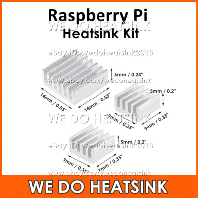 DIY Heatsink Kit 3pcs Cooler Radiator For Raspberry Pi With Tape Applied