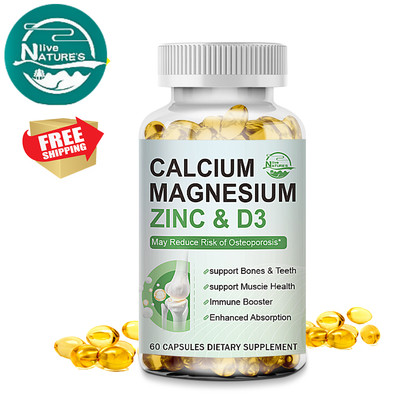 Magnesium Citrate 400mg with Calcium Zinc & Vitamin D3 Highest Potency 60 Pills