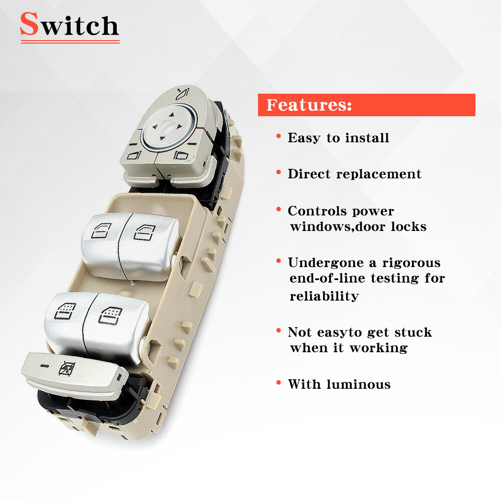 Front Left Master Power Window Switch 2229056800 For Mercedes Benz C300 GLC300