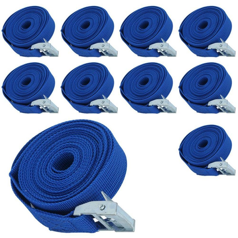 10 x 250 kg 3 m Befestigungsriemen mit Klemmschloss Spanngurte Zurrgurte 20 mm