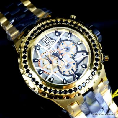 Pre-owned Invicta Reserve Jt Subaqua Specialty 5ctw Spinel Gold Plated 52mm Watch