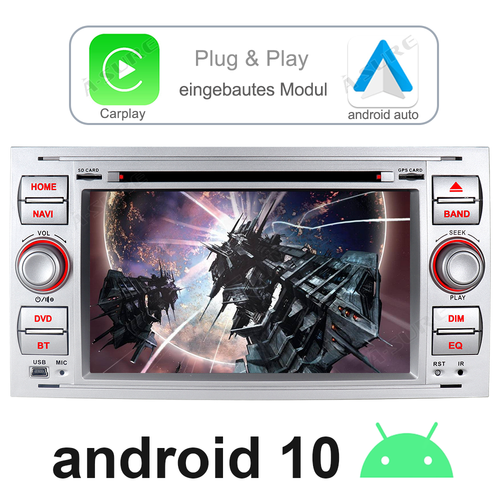 32G Andriod 10.0 Radio Autoradio DVD GPS Navi DAB+ für Ford Focus Transit Fusion