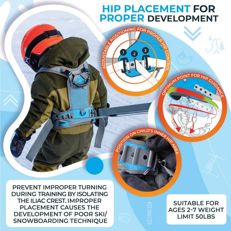 Ski and Snowboard Harness Trainer for Kids - Training Leash Teach Your Child the