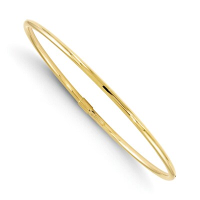 Pre-owned Superdealsforeverything Real 10kt Yellow Gold Slip-on Bangle