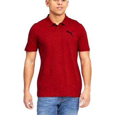 

Рубашка поло с коротким рукавом Puma Ess Heathered Mens Size  Casual 58851111, Красный, Puma Ess Heathered Short Sleeve Polo Shirt