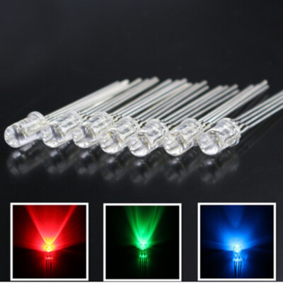 100/200/500/1000PCS 5mm 4pin RGB Tri-Color Common Anode/cathode LED light RGB