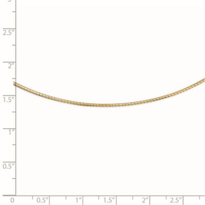 Pre-owned Superdealsforeverything Real 14kt Yellow Gold 1mm Round Detachable Clasp Omega Necklace