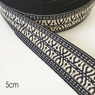 Jacquard Trim Braid or Embroidered Ribbon Craft Sewing Retro Boho Ethnic Scandi