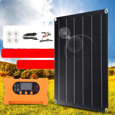50W Watts Solar Panel 12V Trickle Charger Battery Charger Kit Maintainer Car RV