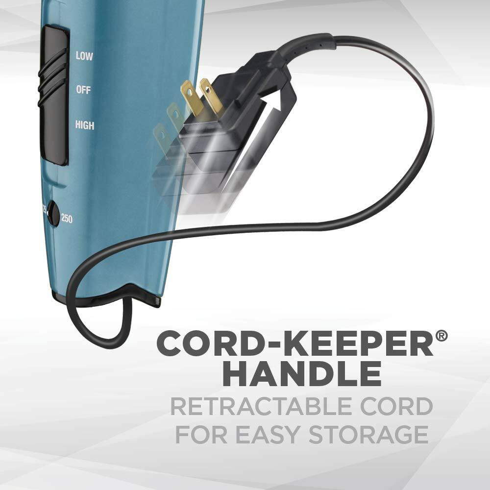 Conair 1875 Watt Cord Keeper Hair Dryer Folding Handle and Retractable Cord 289R
