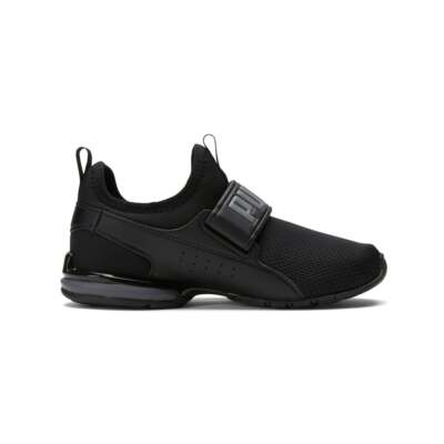 Puma Axelion Slip On Youth Boys Серые кроссовки Повседневная обувь 37675012