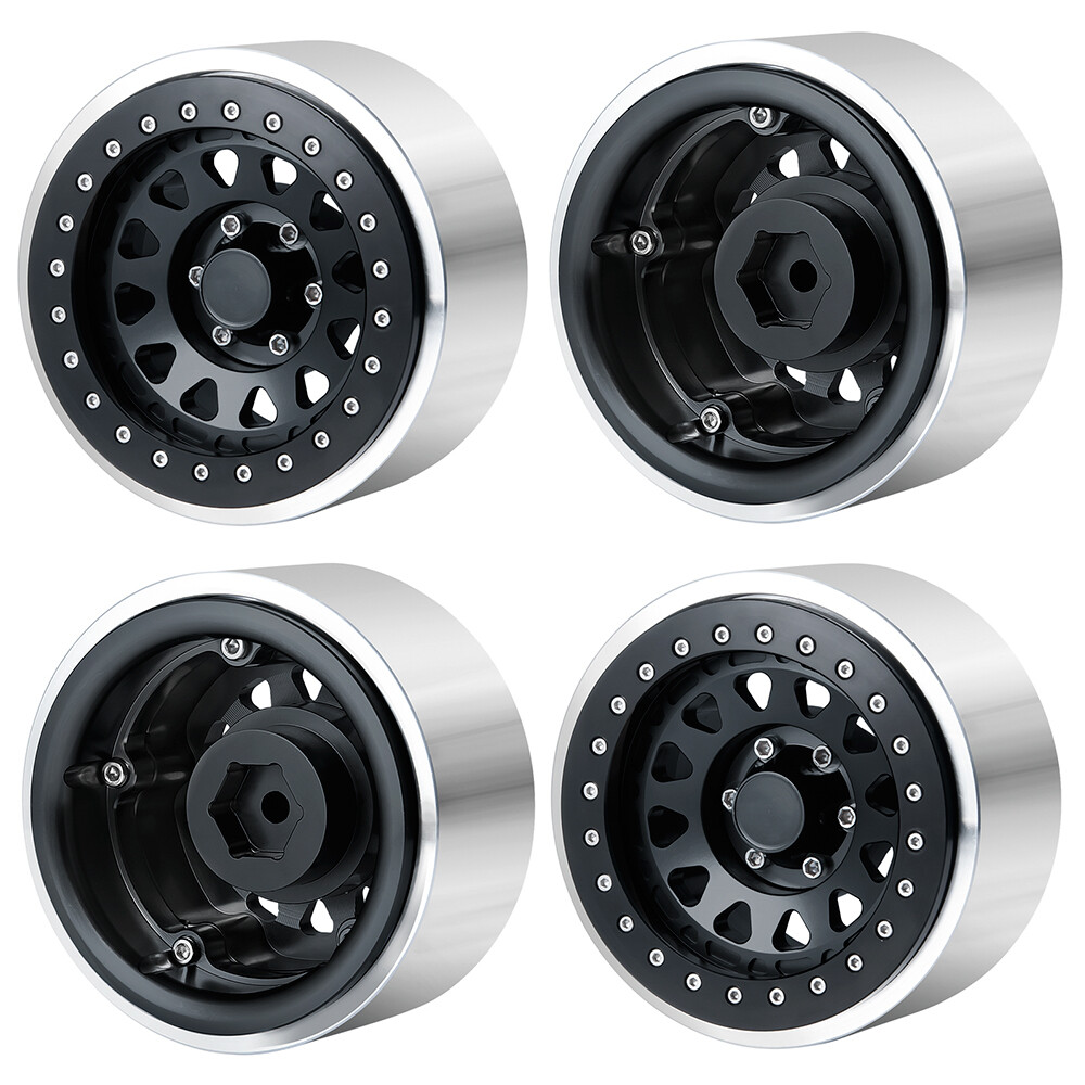 4PCS 2.9'' Beadlock Wheel Rims Upgrade for Axial RC 1/6 SCX6 Crawler Car