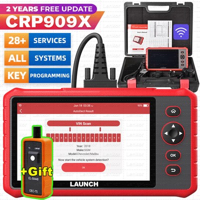 2024 LAUNCH CRP909X Pro Full System Diagnostic Tool OBD2 Scanner K Coding TPMS