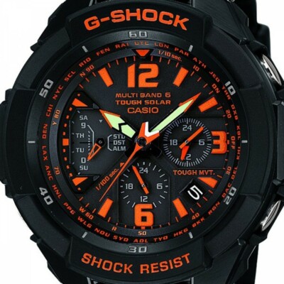 Pre-owned Casio G-shock Sky Cockpit Solar Radio Multiband 6 Gw-3000b-1ajf Watch Japan