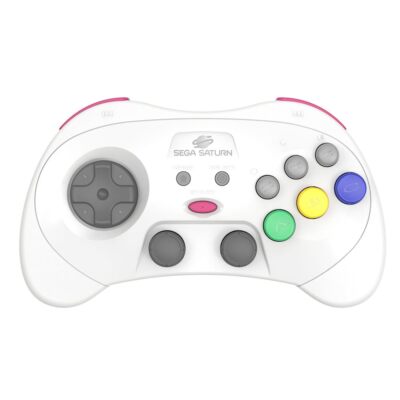 Retro-Bit SEGA Saturn  2.4GHz Wireless Pro Controller for Sega Saturn PC - White