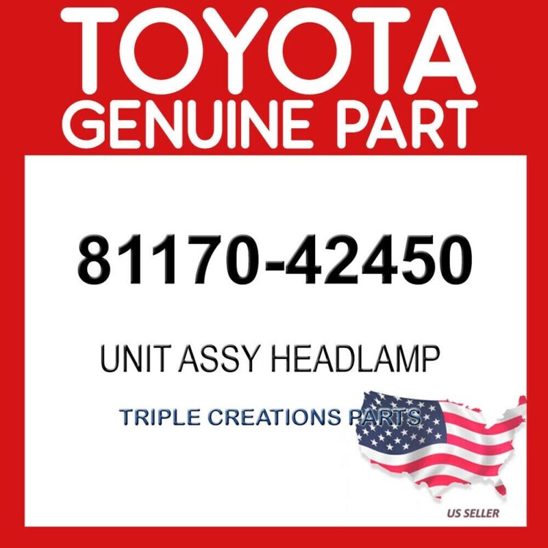 Toyota Genuine 8117042450 Unit Assy, Headlamp, Lh 81170-42450