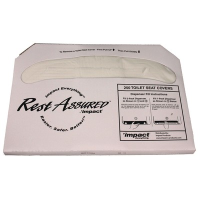Impact 25177673 Rest Assured 14.25'' x 16.85'' Seat Covers - White (20/CT) New
