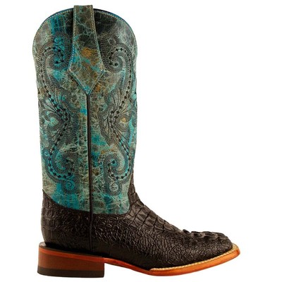 

Женские Синие Классические Ботинки Ferrini Stampede Crocodile Square Toe Cowboy 90393-50, Синий, Ferrini Stampede Crocodile Square Toe Cowboy