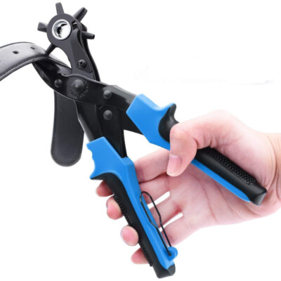 Heavy Duty Leather Hole Punch Tool Multi Size Plier for Belt Collar Strap Fabric