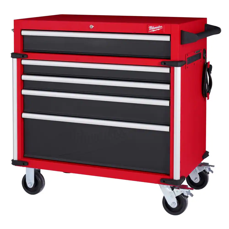 Milwaukee Rolling Tool Chest 5 Drawer Utility Roller Cabinet Storage Organizer