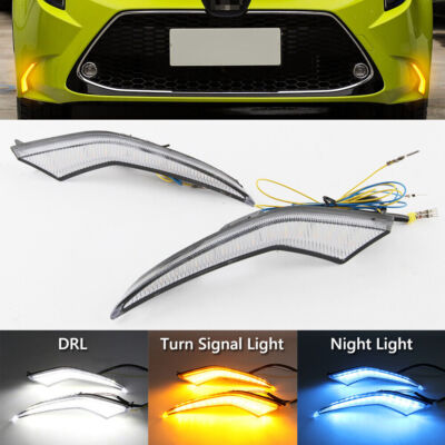 LED Daytime Running Fog Lights DRL For Toyota Corolla L LE XLE Model 2020-2024