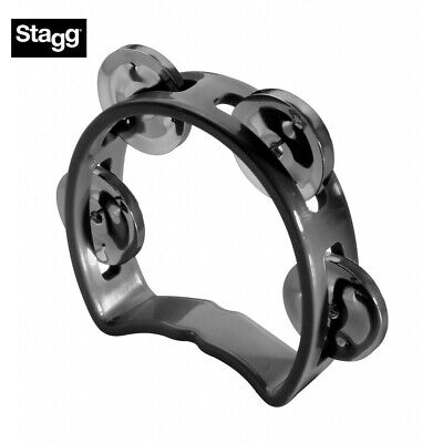 Stagg TAB-MINI/BK Cutaway Shape 4-Jingle Mini Kid's Tambourine - Black
