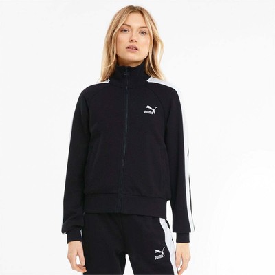 

Puma Iconic T7 Full Zip Track Jacket Pl Womens Size  Casual Athletic Outerwea, Черный, Puma Iconic T7 Full Zip Track Jacket Pl