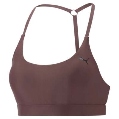 

Puma Studio Ultrabare Strappy Sports Bra Womens Brown Athletic Casual 52222775, Коричневый