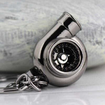 Turbo Keychain + Gearbox + Wheel Tire + Brake Rotor + Wrench Keychain Auto Gift