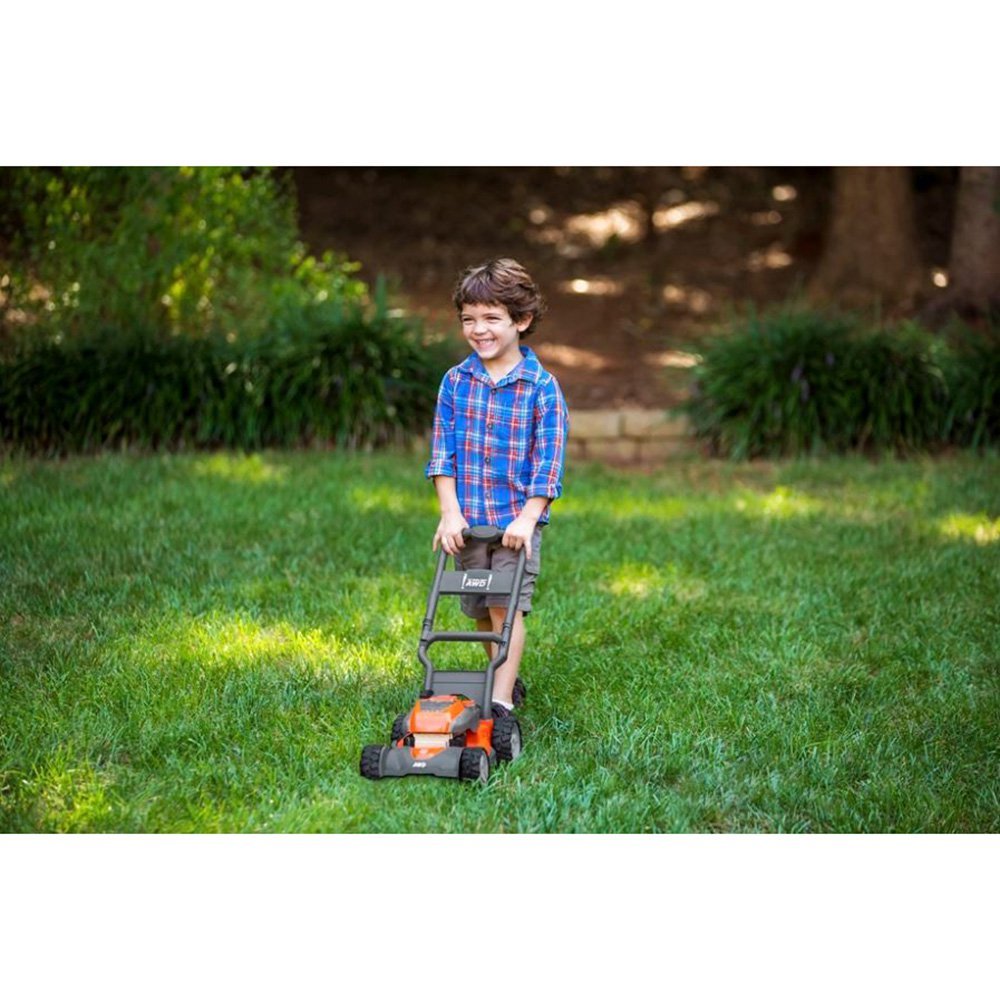 kids play lawn mower